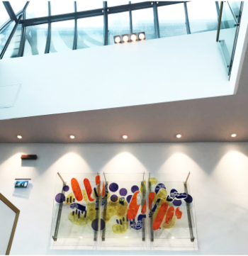 Bethan Yates' glass installation at ENO