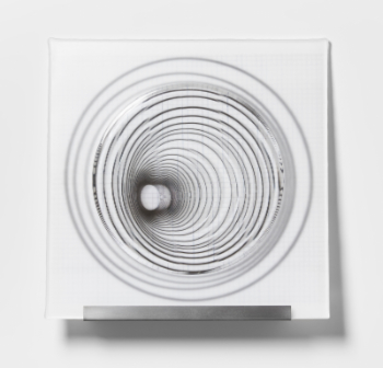 Asymmetric cone in cast glass