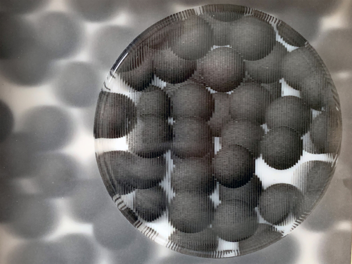 Detail of Proximity glass artwork