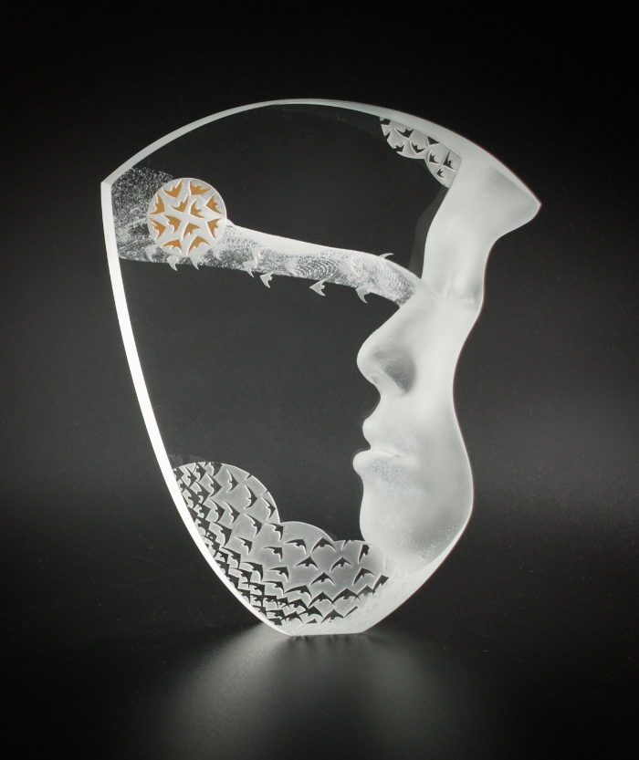 Clair de lune I glass artwork