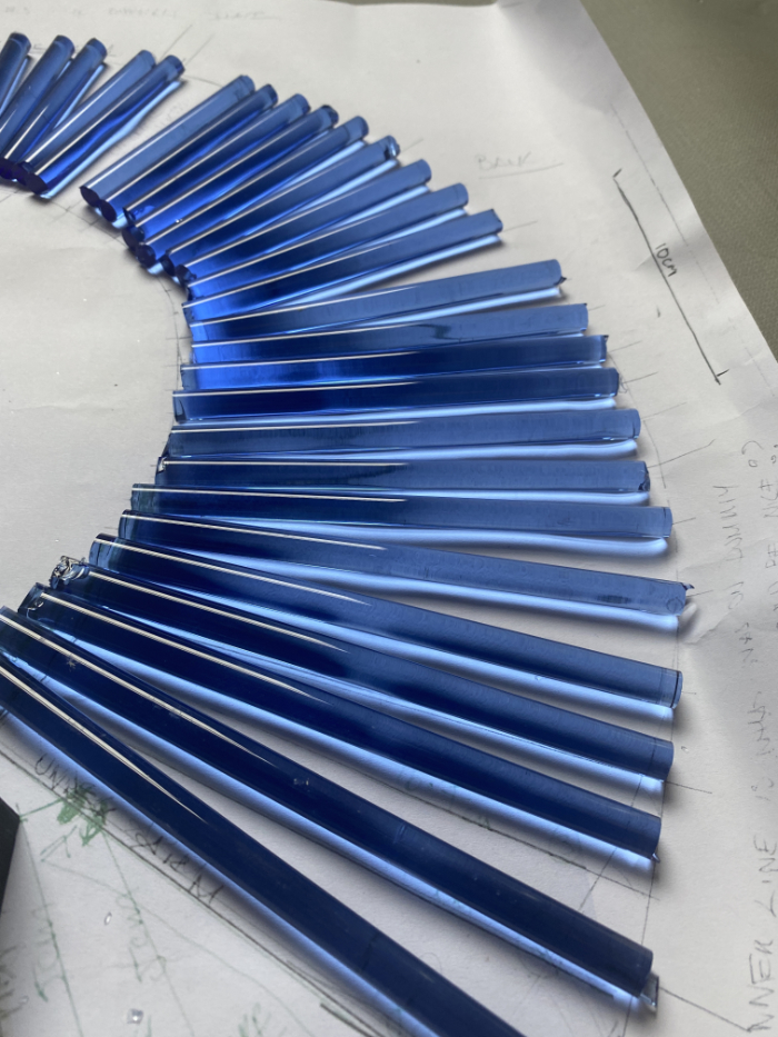 Laura Quinn glass design on template