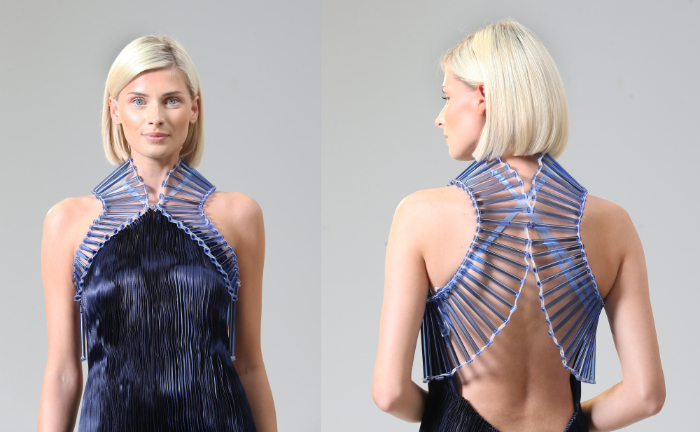 Glass and fashion collaborative dress.