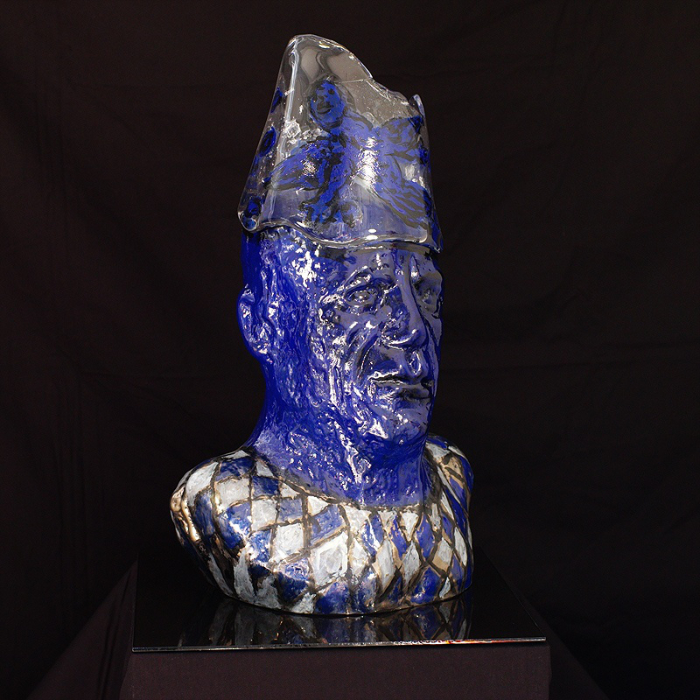 One of the glass heads designed by Erwin Eisch