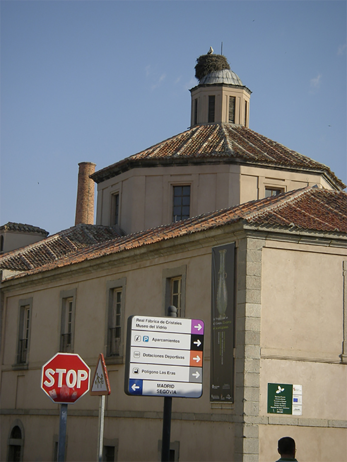 The Museum of Glass at San Ildefonso de La Granja, Segovia, built as the original La Granja Glass Factory in the 18th Century to provide window, table and chandelier glass for the new royal summer palace up in the Guadalajara Mountains – too high to transport glass by mule and the factory was disguised as a monastery, with the furnaces under the ‘chapel’ dome.