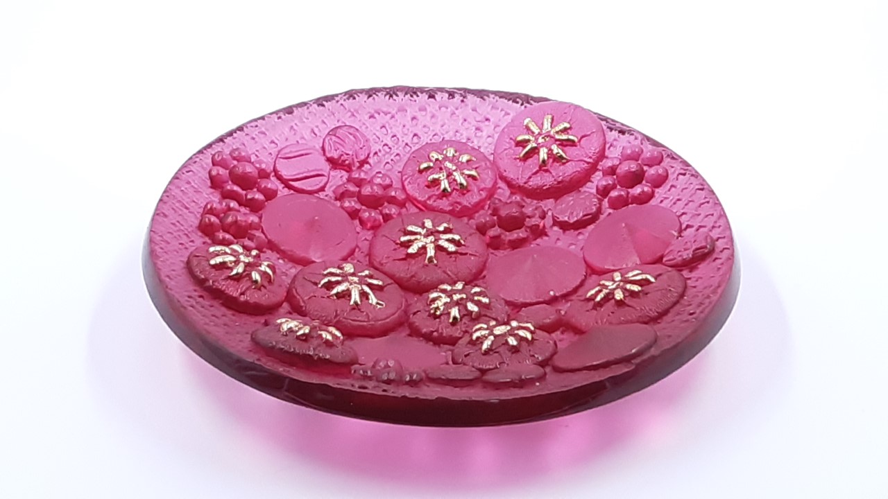 Abstract flower and berry bowl. 