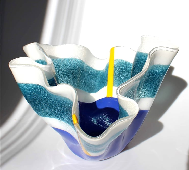 It's bubbly Deák Design Glass Vase