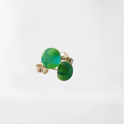 Double Green Ear studs